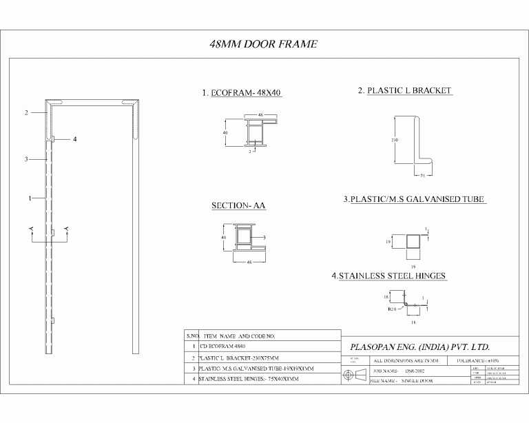 Doors 48mm India’s Top most Manufacturer of uPVC Profiles